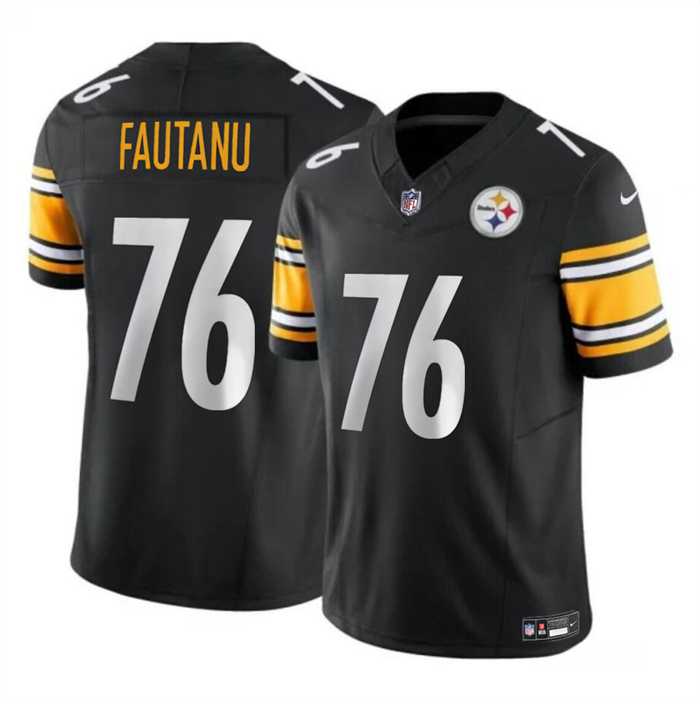 Youth Pittsburgh Steelers #76 Troy Fautanu Black 2024 Draft F.U.S.E. Vapor Untouchable Limited Stitched Jersey Dzhi